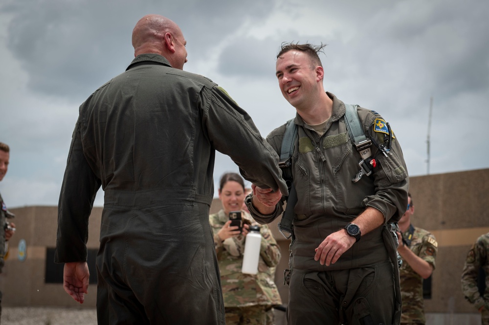 Col. Davidson's "fini" flight as 47th FTW commander