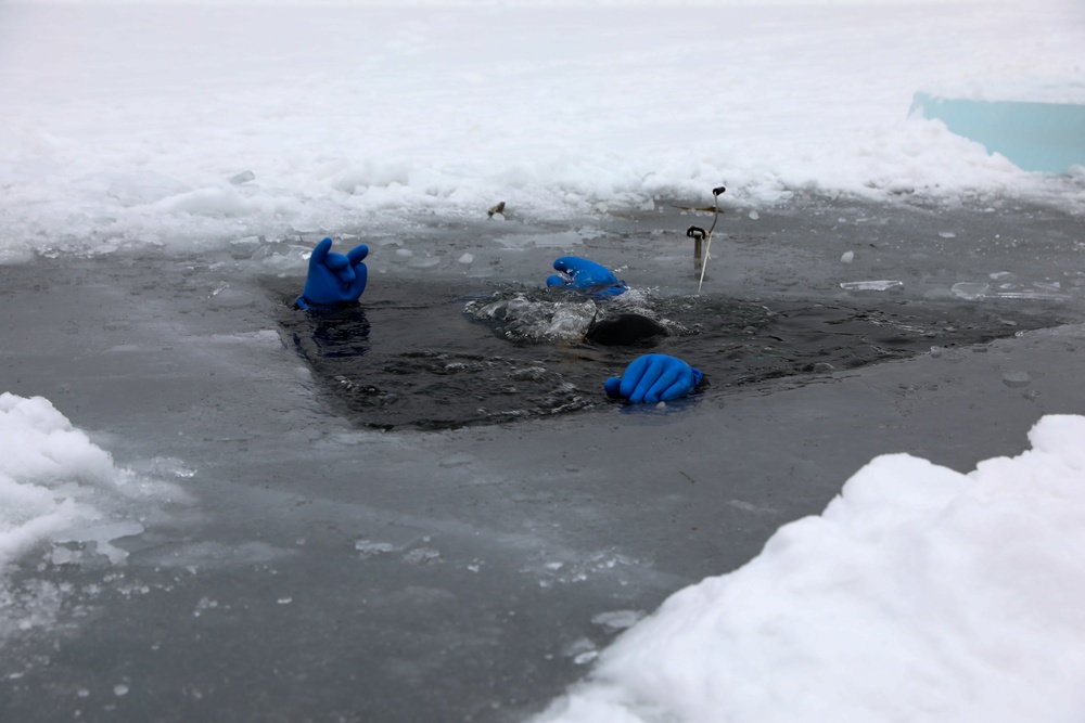 US Navy Divers Complete Ice Dives at Camp Ripley