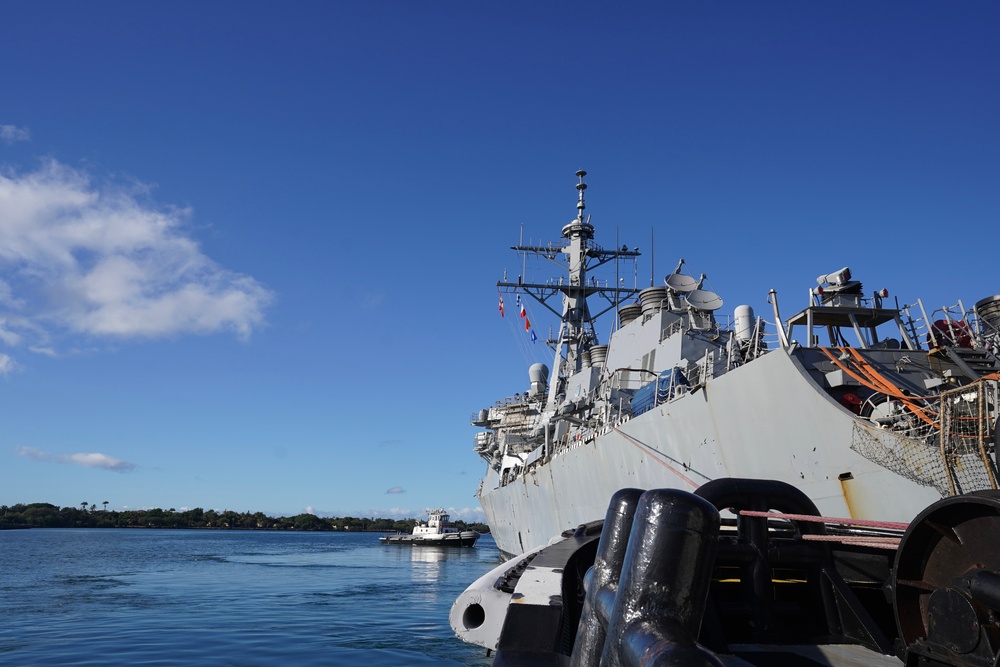 Pearl Harbor Naval Shipyard Welcomes USS Hopper for Drydocking Selected Restricted Availability