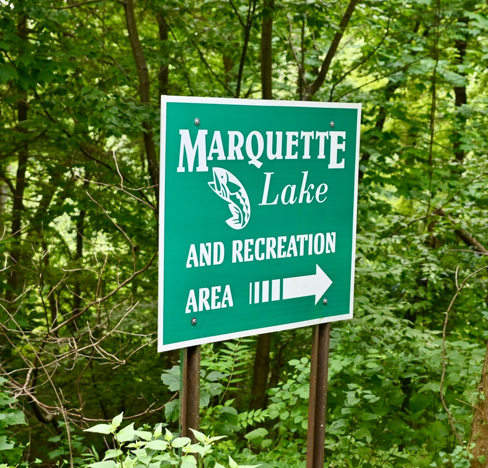 Scenic view of Marquette Lake