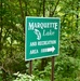 Scenic view of Marquette Lake