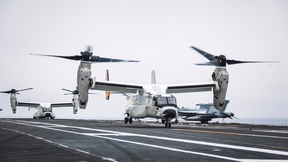 George Washington Conducts CMV-22B Flight Operations