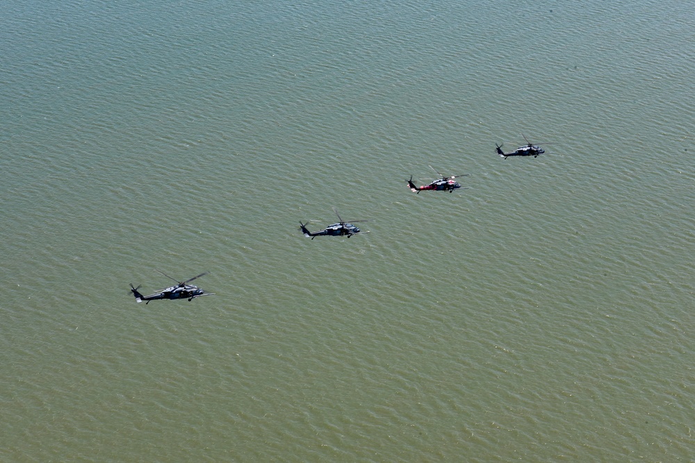 HH-60G Pave Hawk formation flight