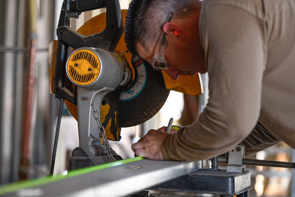 Civil Engineers from 161st Air Refueling Wing Aid Construction at March Air Reserve Base