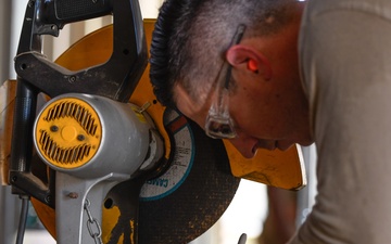 Civil Engineers from 161st Air Refueling Wing Aid Construction at March Air Reserve Base