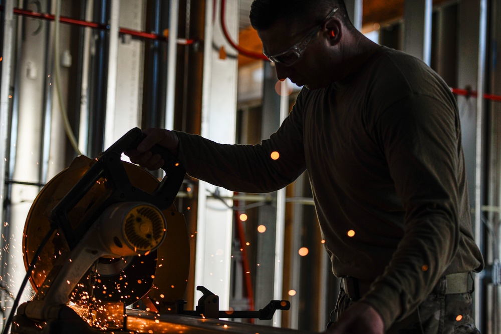 Civil Engineers from 161st Air Refueling Wing Aid Construction at March Air Reserve Base