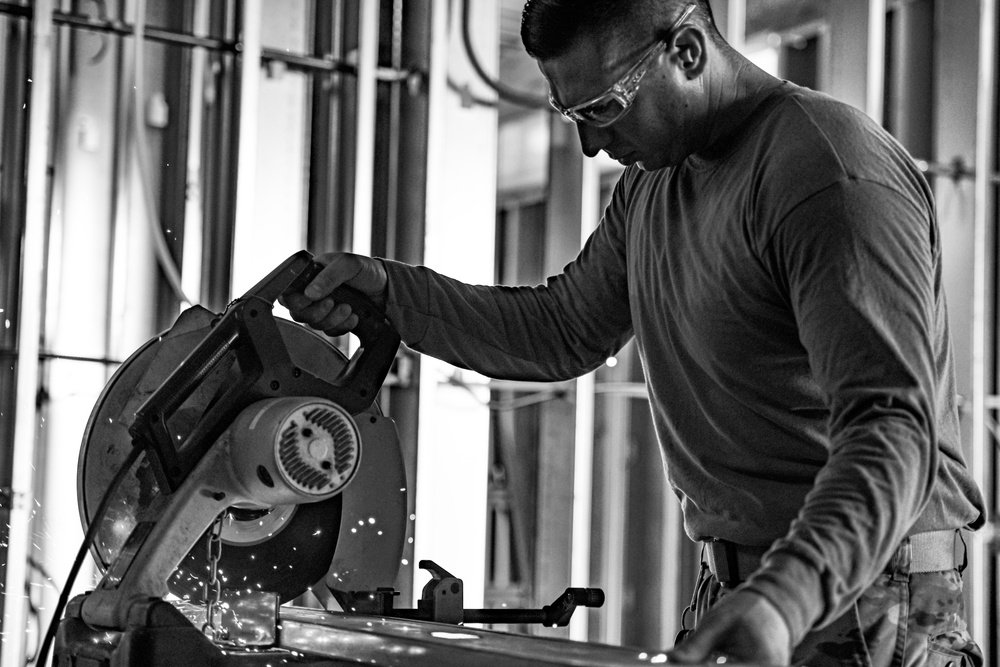 Civil Engineers from 161st Air Refueling Wing Aid Construction at March Air Reserve Base