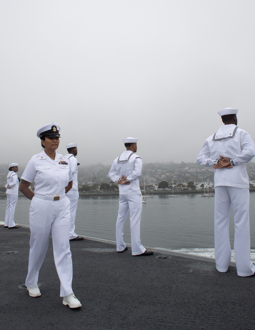 George Washington Sailors Man the Rails