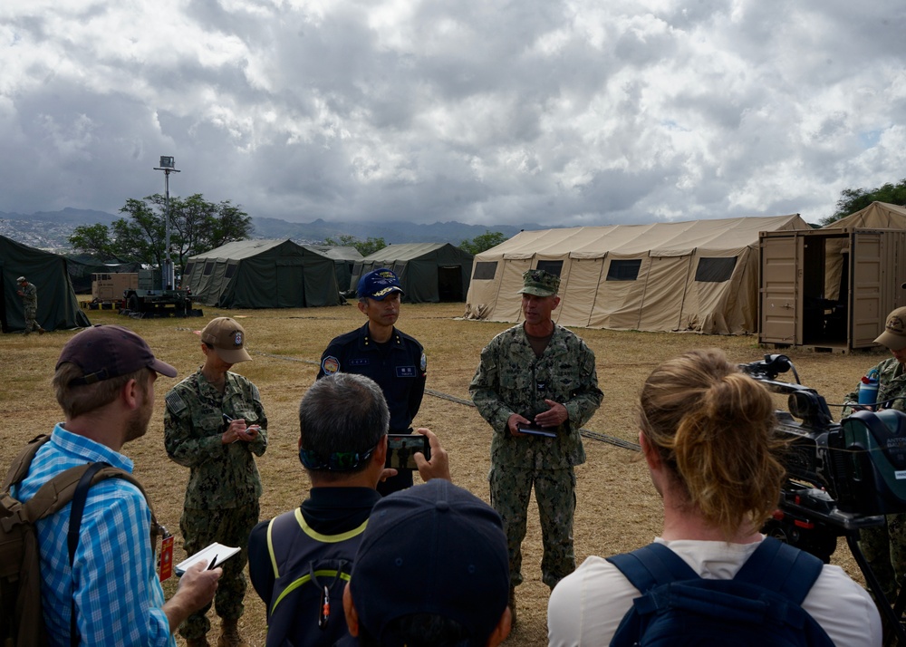 Media Visit to RIMPAC HA/DR camp at Ford Island