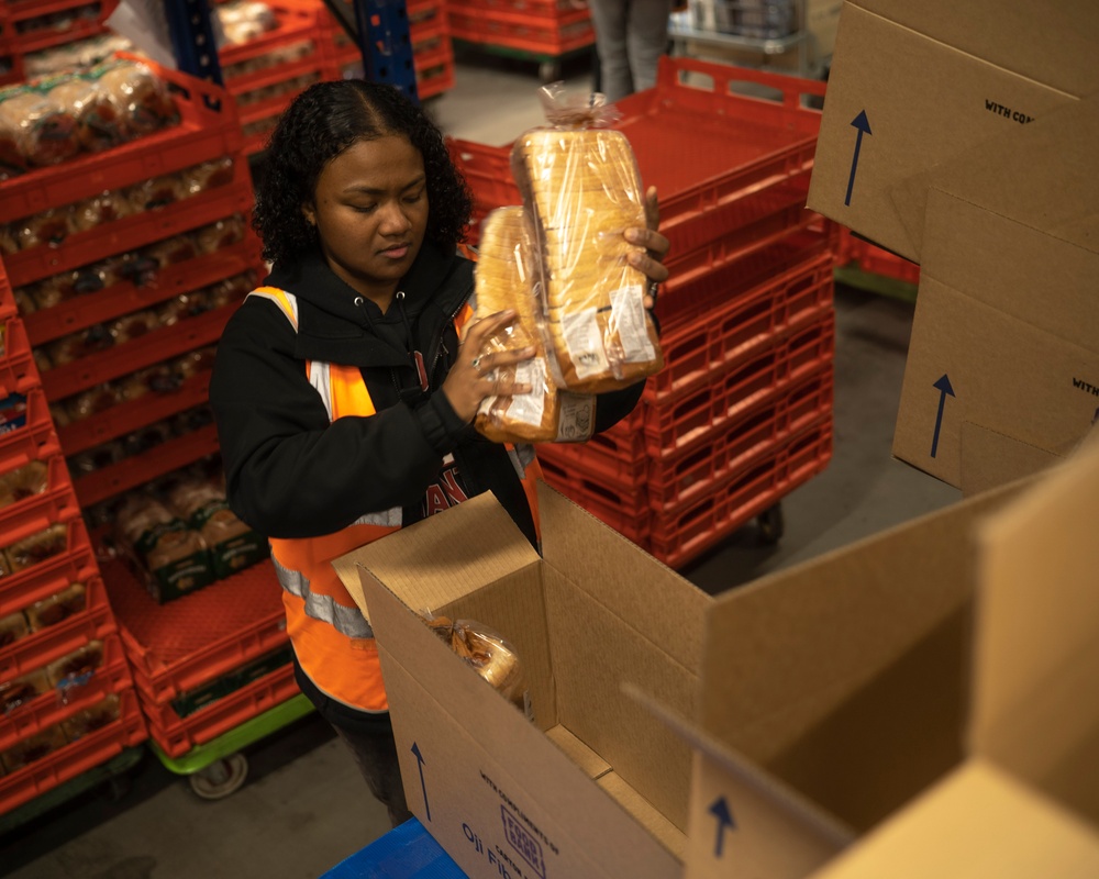 ESL Sailors Volunteer at Foodbank