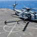 USS Somerset Sailors chock, chain a CH-53E Super Stallion