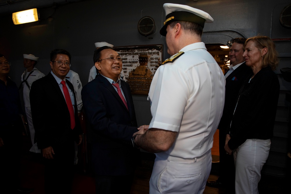 7th Fleet, Blue Ridge Team Host Big Top Reception in Vietnam