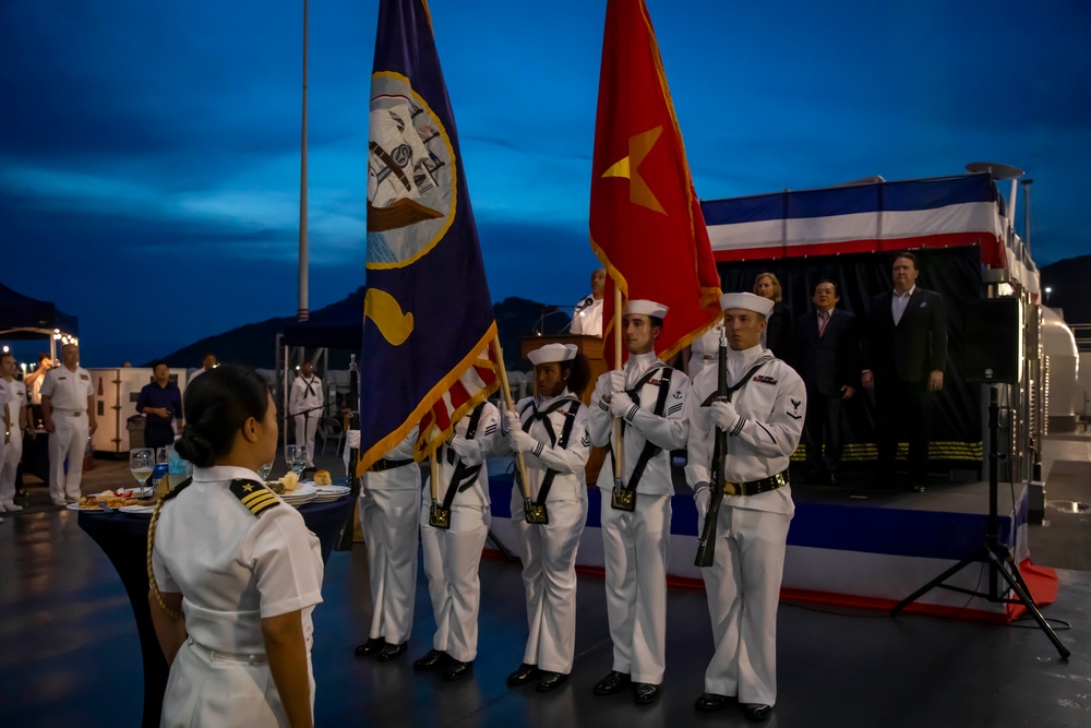 7th Fleet, Blue Ridge Team Host Big Top Reception in Vietnam