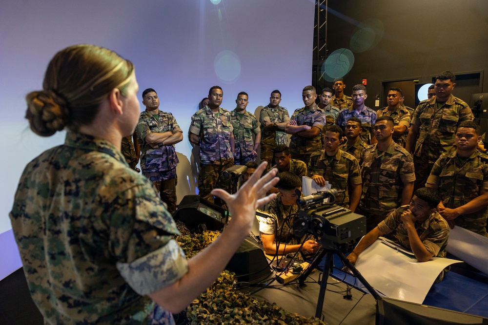 U.S., Royal Tongan Marines conduct virtual fire support training during RIMPAC 2024