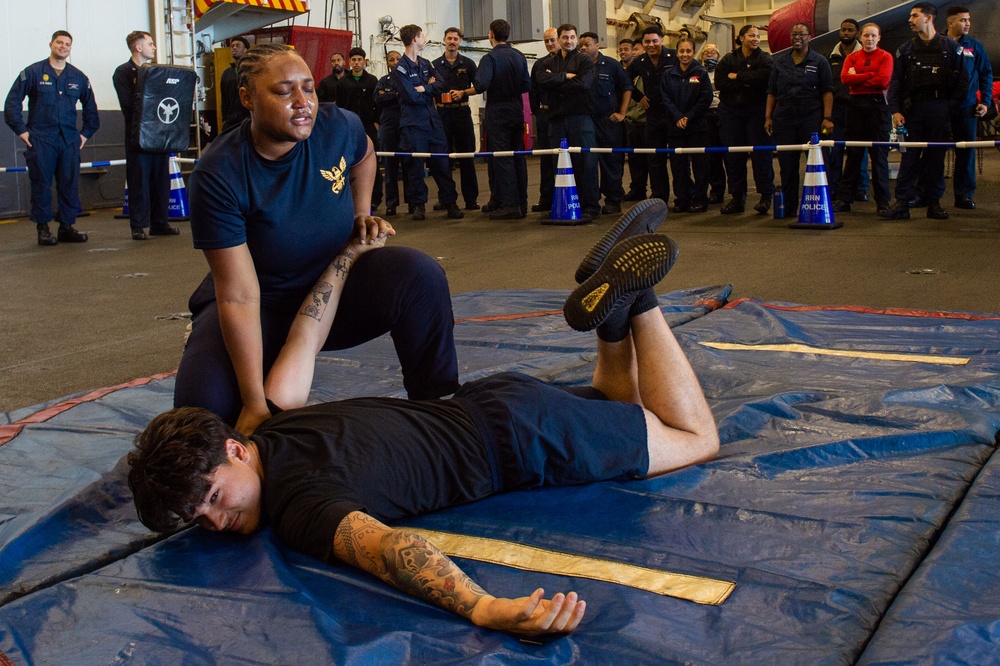 USS Ronald Reagan (CVN 76) hold security reaction force training exercise.