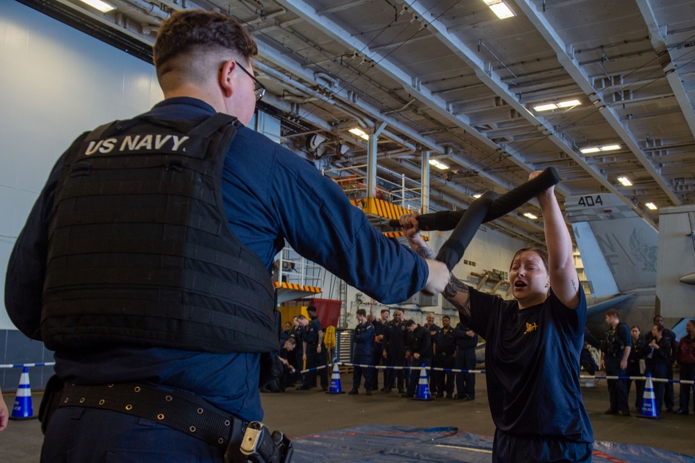 USS Ronald Reagan (CVN 76) hold security reaction force training exercise.
