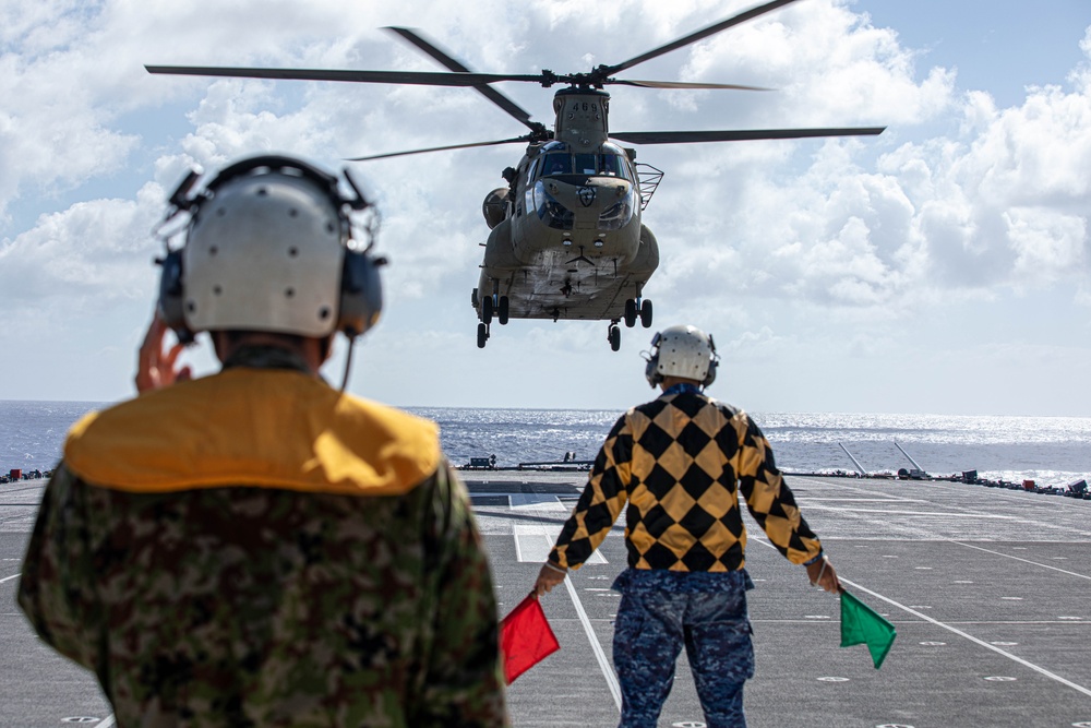 25th Combat Aviation Brigade Deck Landing Qualifications during RIMPAC 2024