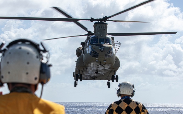 25th Combat Aviation Brigade Deck Landing Qualifications during RIMPAC 2024