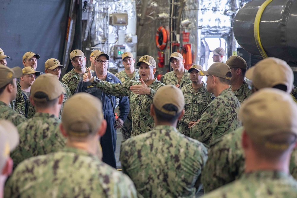 Rear Admiral Ted LeClair Visits USS Mobile