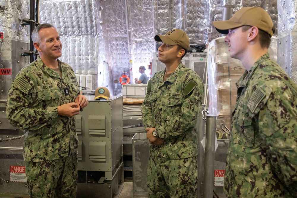 Rear Admiral Ted LeClair Visits USS Mobile