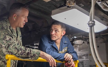 Rear Admiral Ted LeClair Visits USS Mobile