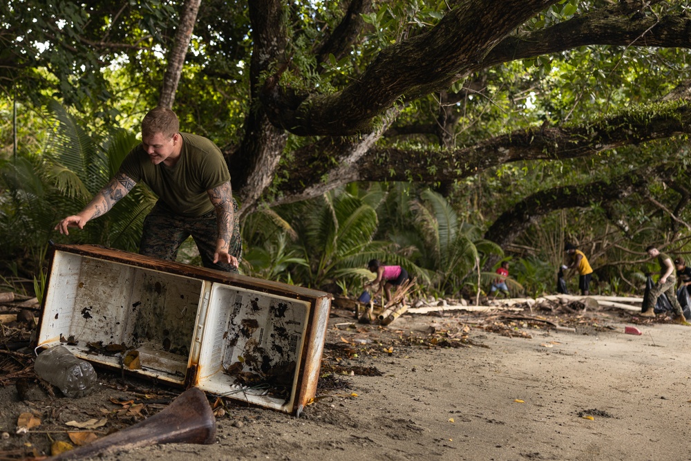 Valiant Shield 24: CLB-13 Beach Community Clean Up
