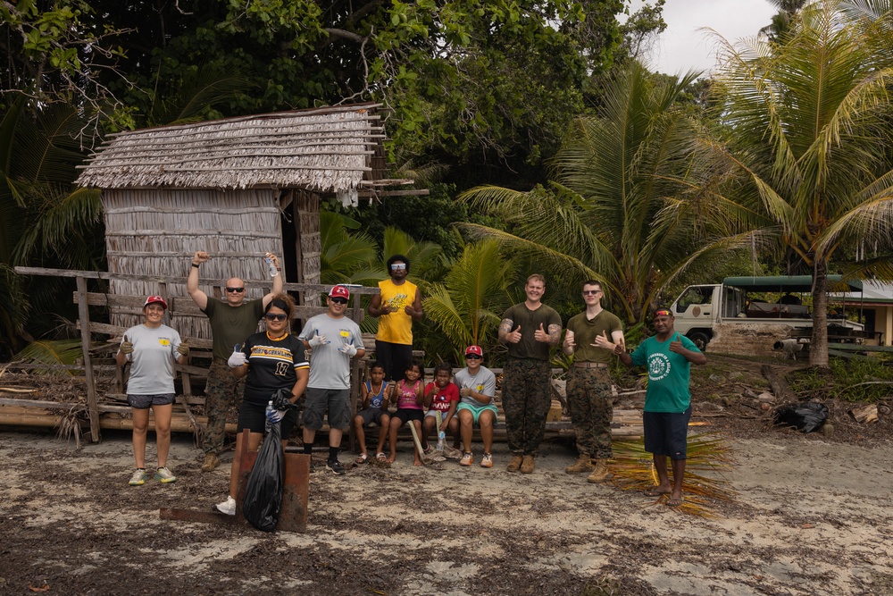 Valiant Shield 24: CLB-13 Beach Community Clean Up