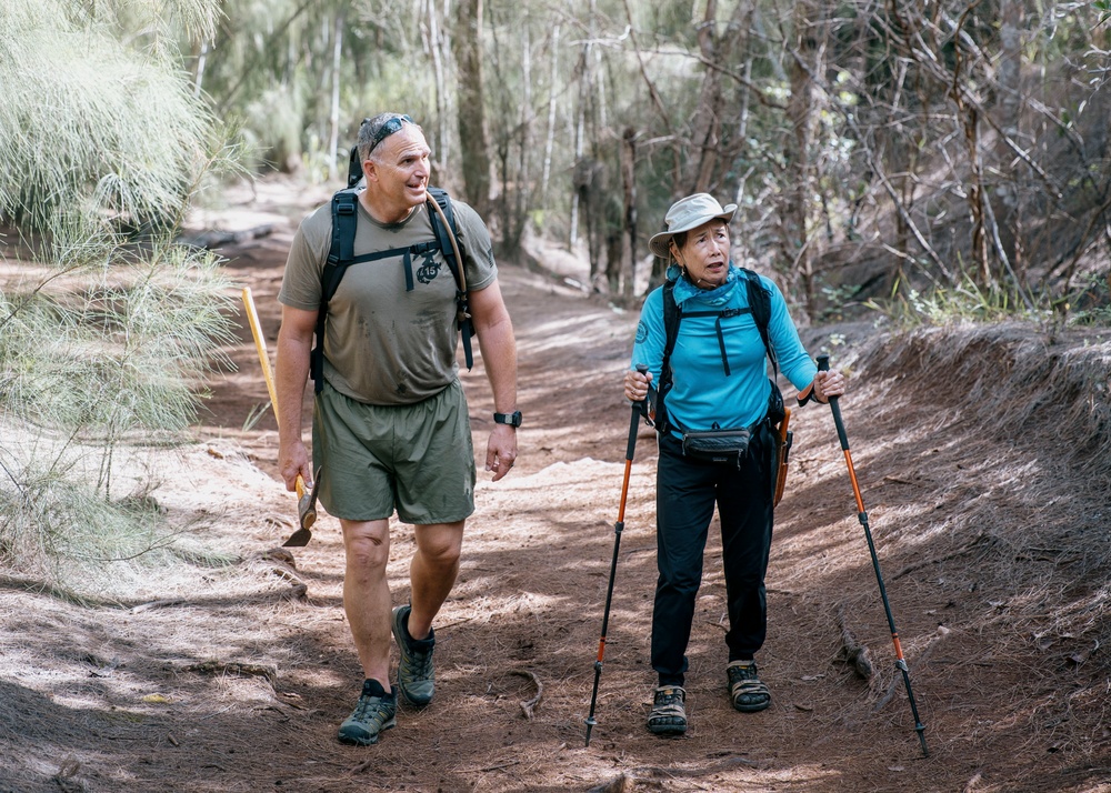 Green Team: US and partner forces conduct a trail conservation hike