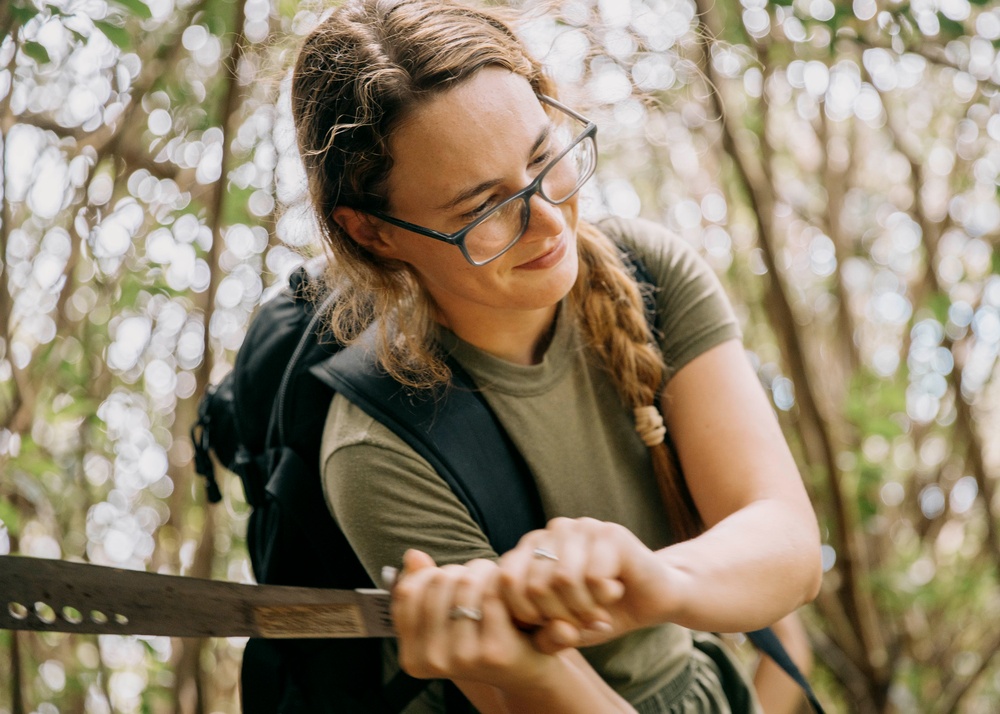 Green Team: US and partner forces conduct a trail conservation hike