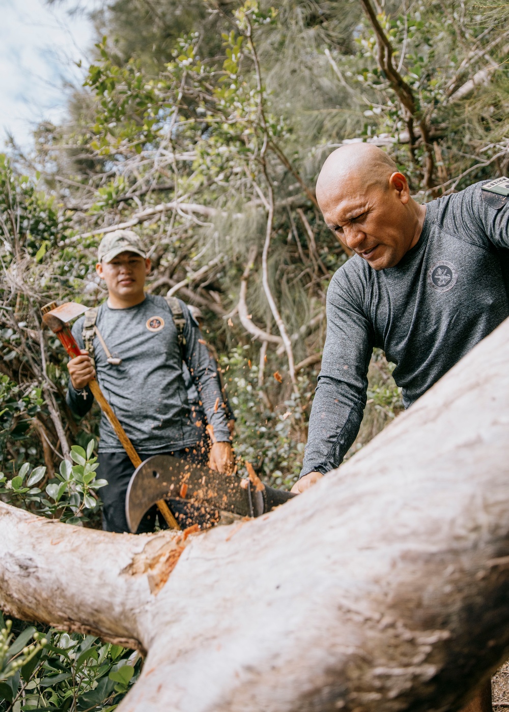 Green Team: US and partner forces conduct a trail conservation hike