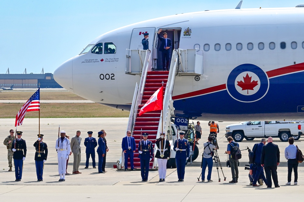Canada Arrives at Joint Base Andrews for 2024 NATO Summit