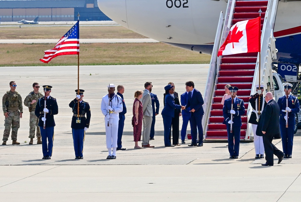Canada Arrives at Joint Base Andrews for 2024 NATO Summit