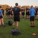 U.S. Army cadets conduct physical training with 3rd Infantry Division senior enlisted leader