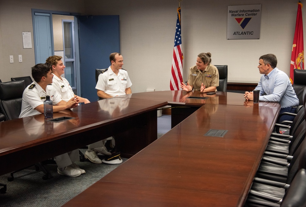 Interns from U.S. Naval Academy learn about NIWC