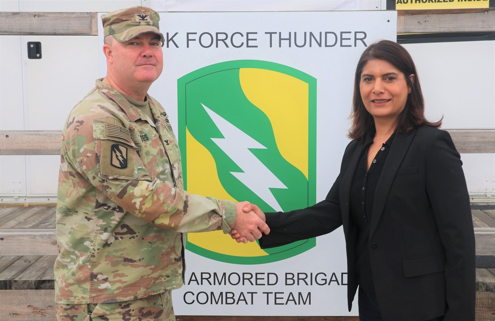 JMTG-U commander meets with Civilian Harm Mitigation and Response Advisor