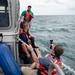 Coast Guard rescue crew conducts interview with local media