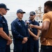 Coast Guard rescue crew conducts interview with local media