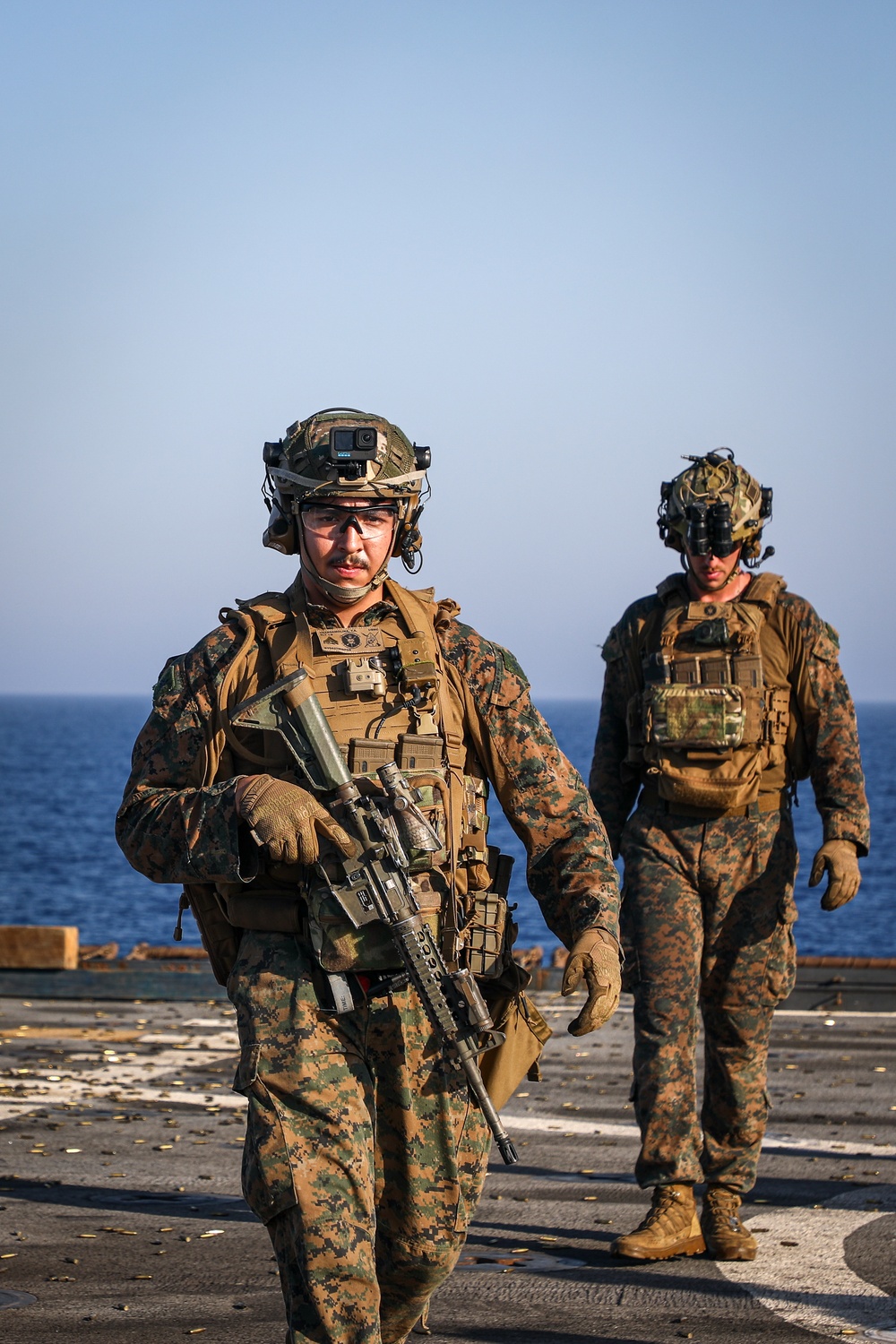 BLT 1/8, 24th MEU (SOC) Small Arms Qualifications Aboard the USS Oak Hill (LSD 51)