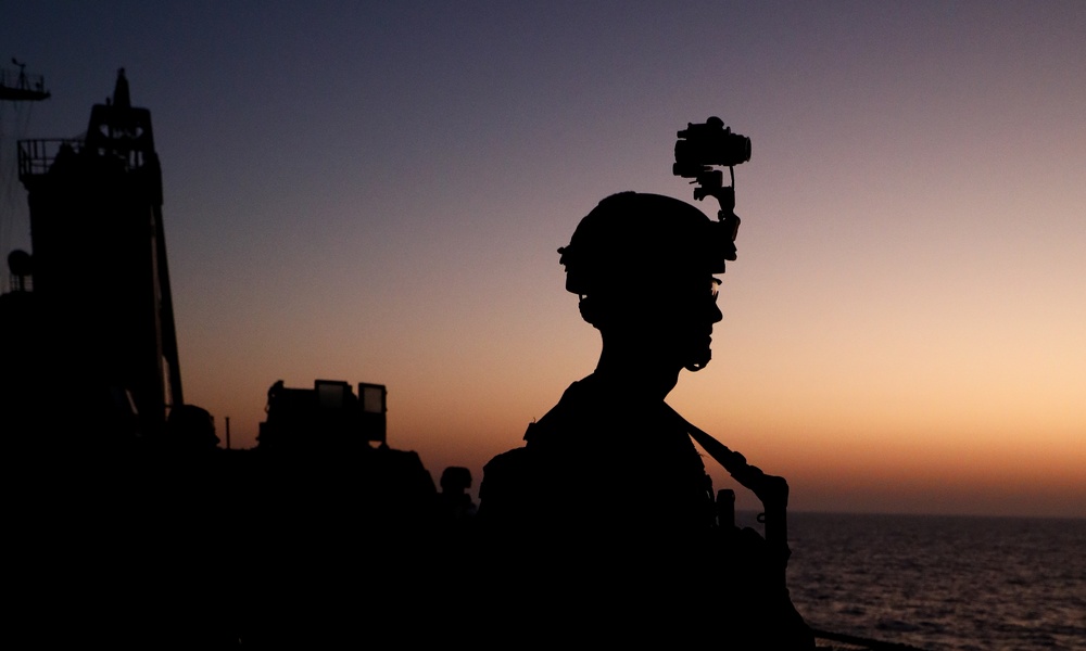 BLT 1/8, 24th MEU (SOC) Small Arms Qualifications Aboard the USS Oak Hill (LSD 51)