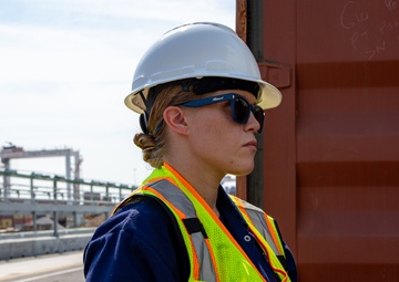 Marine Science Technicians conduct container inspections in Port of Baltimore