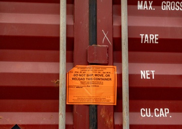 Marine Science Technicians conduct container inspections in Port of Baltimore