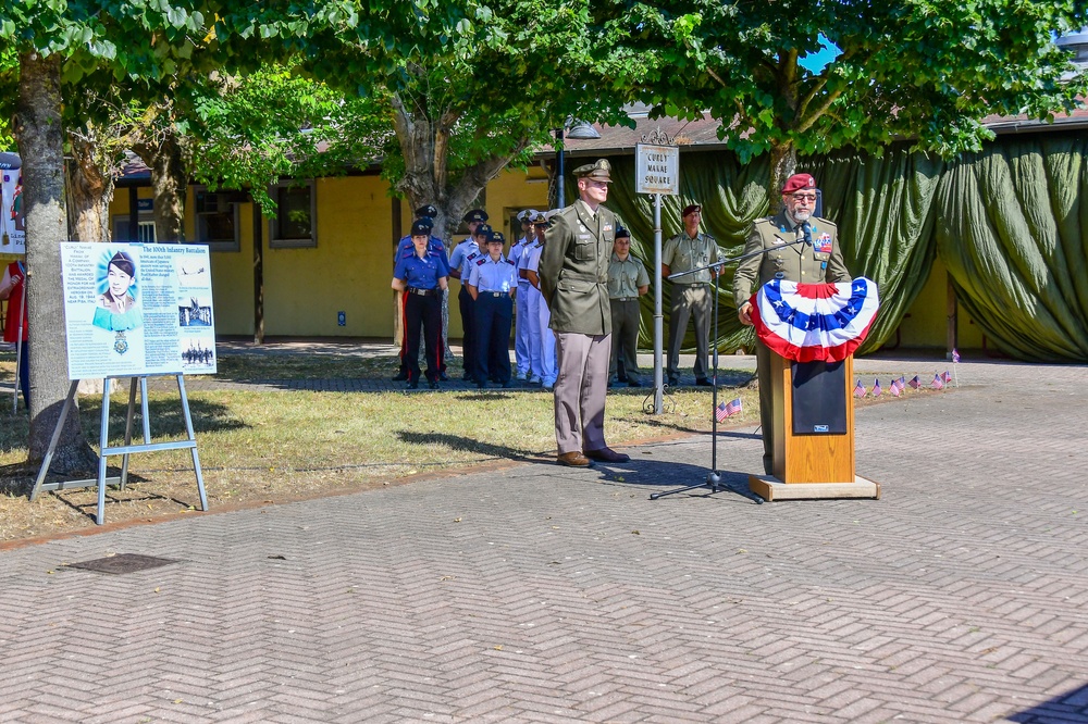 NISEI Battalion commemoration event at Camp Darby