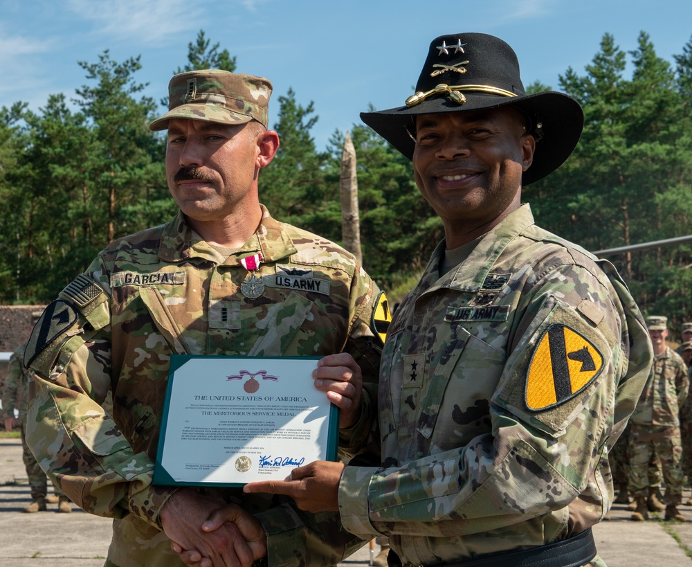 Chief Warrant Officer Four Jose C. Garcia is Awarded the Meritorious Service Medal
