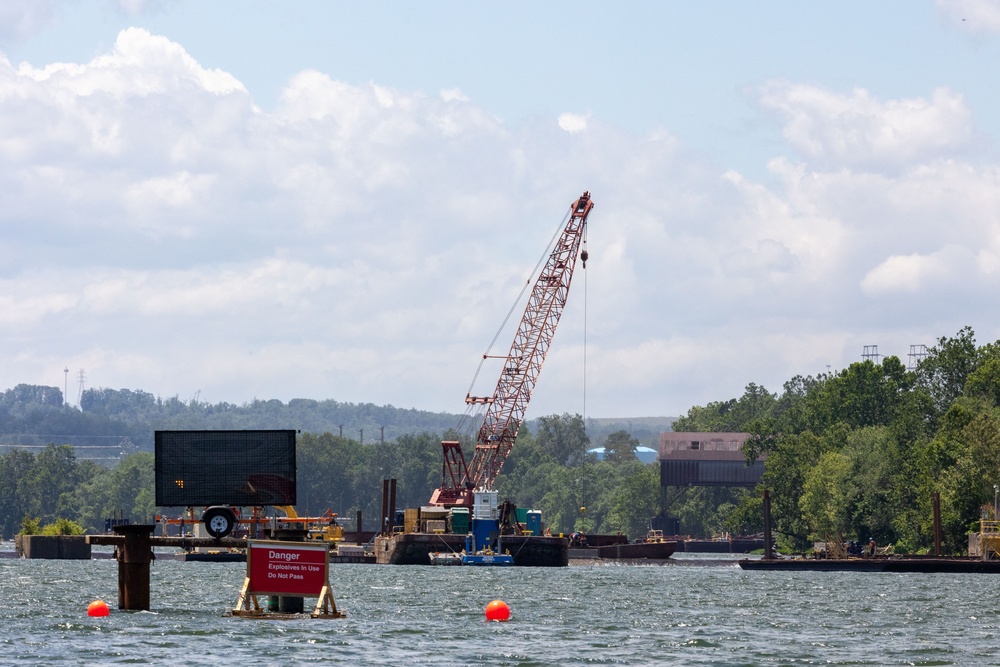 A blast from the past: Pittsburgh District completes first demolition on historic Monongahela River dam