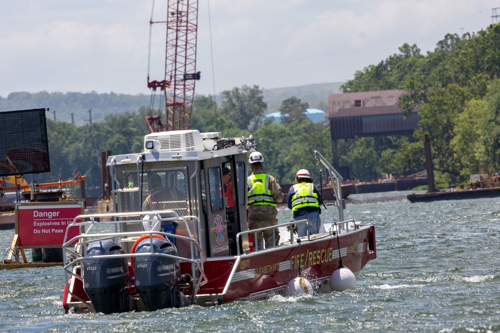 A blast from the past: Pittsburgh District completes first demolition on historic Monongahela River dam