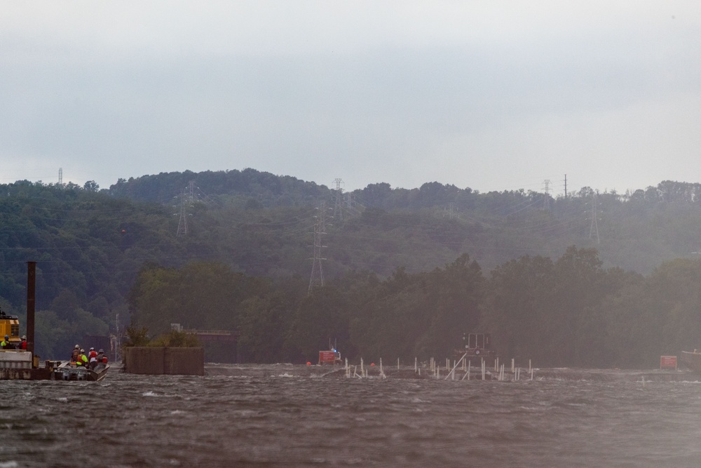 A blast from the past: Pittsburgh District completes first demolition on historic Monongahela River dam