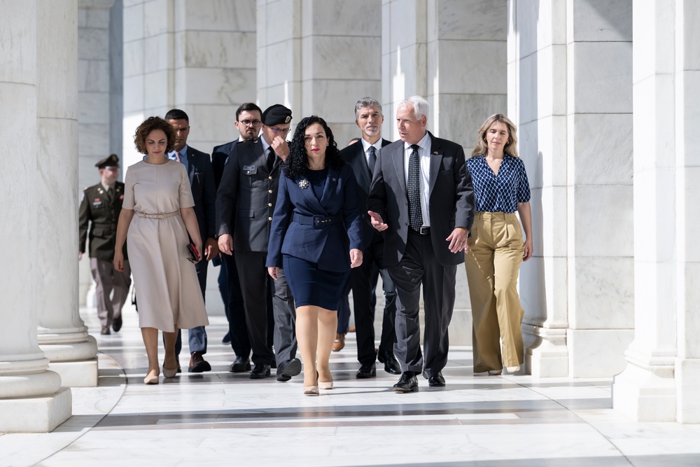 President of the Republic of Kosovo Vjosa Sadriu Visits Arlington National Cemetery