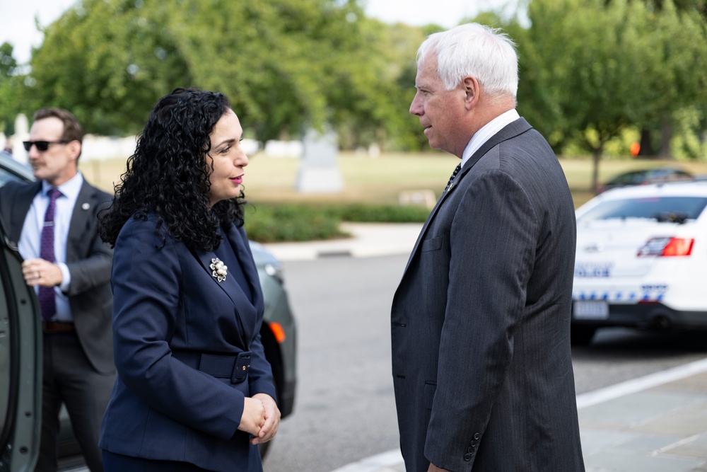 President of the Republic of Kosovo Vjosa Sadriu Visits Arlington National Cemetery