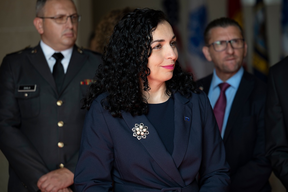 President of the Republic of Kosovo Vjosa Sadriu Visits Arlington National Cemetery