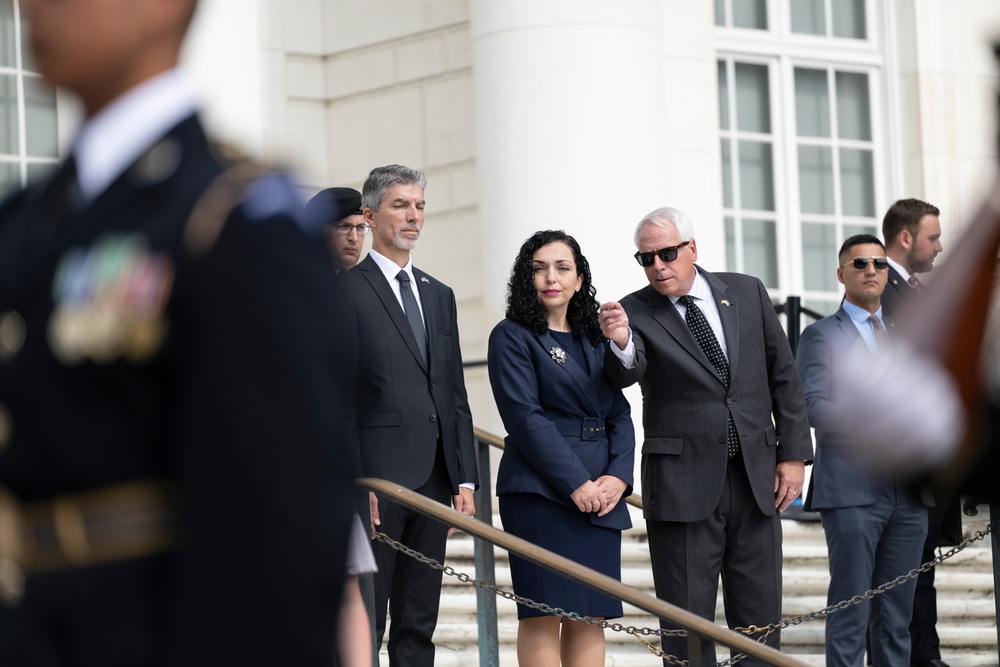 President of the Republic of Kosovo Vjosa Sadriu Visits Arlington National Cemetery